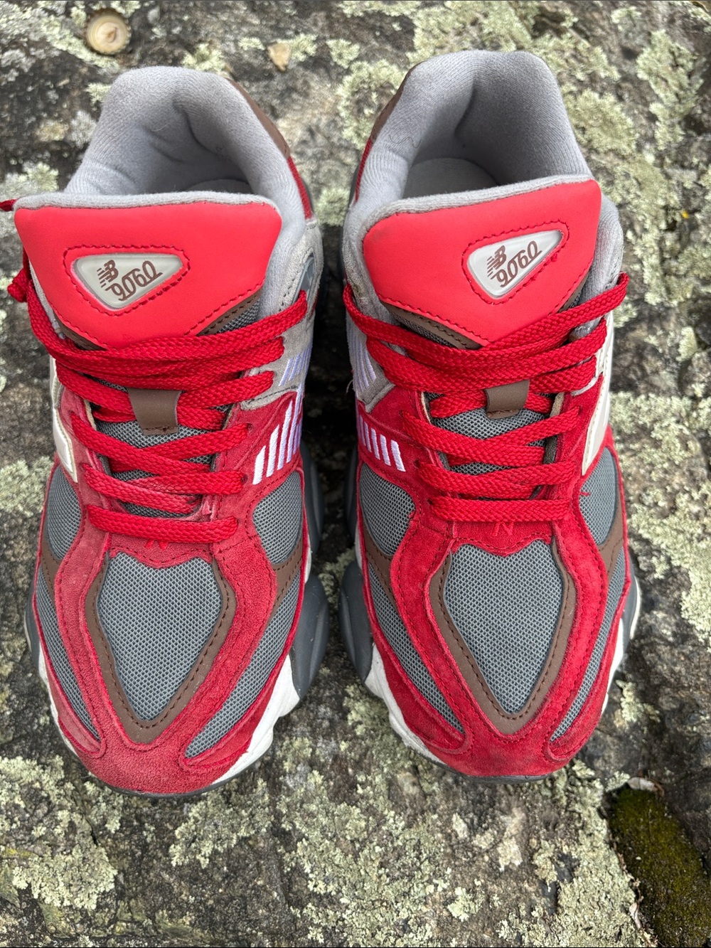 New Balance Kids Red and Gray 9060 Sneaker Pair - Picture 8 of 8